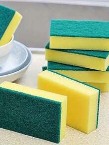Dishwashing Sponge, Scouring Pad, Dishwashing Cloth, Kitchen Cleaning, Bowl Brushing, Pot Brushing, Magic Wiping, Household High - 軍綠色 - 查看 5