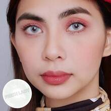 FRESH LADY Freshlady 镜片，适合在校学生，处方极光灰色彩色隐形眼镜，1 年一次性，万圣节服装角色扮演 - 淺灰色 - 查看 6