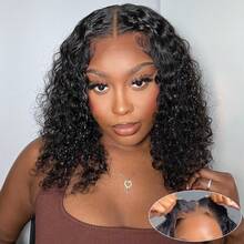 Wear And Go Glueless Wig For Beginners Wigs Deep Wave Glueless Wigs Human Hair Pre Plucked New Upgraded No Glue 13x6 HD Lace Wigs Human Hair For Women With Baby Hair - Natural Black - Xem 6