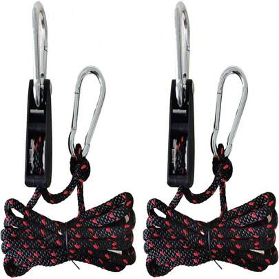 Ratchet Tie Down Straps, 1/4" (6) Adjustable Rope Hangers(2pcs, 12ft/Pack), Suitable For Kayak Fixation, Freight Transportation, Trucks, Tents, Hanging Plants And Various Bundling Uses,18965207