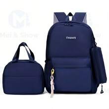 Kit 3 Backpack For Women's School Backpack: Large Capacity Multifunctional Backpack Series-0001 - 藍色 - 查看 1