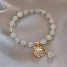 1PC Handmade Cat Eye Beaded Bracelet, Minimalist Retro Jewelry, Mothers Day Christmas Present