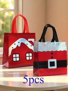 25pcs Christmas Gift Bags With Handles, Suitable For Gift Wrapping And Party Supplies, Small Gift Bags, Christmas Non-Woven Fabric Gift Bags, Festive Party Print Gift Bags, Large Birthday Gift Bags, Personalized Gift Bags, Holiday Gifts, Holiday Packaging, Classic Holiday, Decorative Bags, Sturdy Handles, High Quality Gift Bags, Holiday Gift Bags, Christmas Gift Bags, Small Gift Bags, Christmas Bags, 2026 New Year Gift Bags