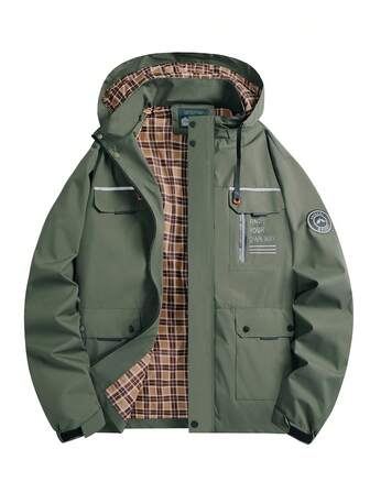 Chaqueta deportiva para exteriores unisex, cortavientos, chaqueta con capucha de capa simple y carcasa dura, adecuada para senderismo