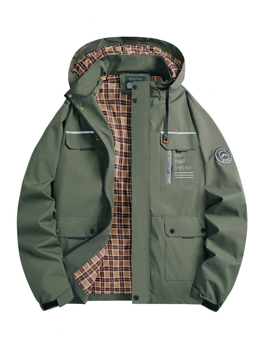 Jaqueta esportiva unissex para atividades ao ar livre, corta-vento, jaqueta com capuz de camada única e casca rígida, adequada para caminhadas