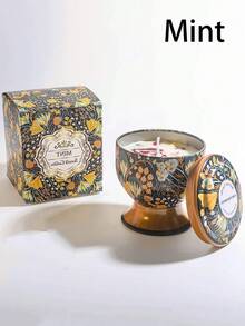 1pc/4pcs Dried Flower Scented Candle In Goblet Jar, Aromatherapy Candles,Natural Floral Scented Candle,Forest Scented Candle,In Tall Glass Jars, Feature Exquisite Patterns And Are Perfect For Decoration And Ornaments. They're Ideal For Aromatherapy And Various Holiday Decorations, Making Them The Perfect Gift For Friends And Family, Christmas Decorations