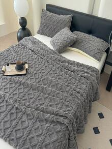 1 pieza Manta estilo bohemio en beige, manta de forro polar de tafetán jacquard, manta suave y ligera, transpirable y cálida de doble uso como cubrecama/chal para sala de estar, dormitorio, dormitorio, decoración de muebles, para todas las estaciones, el tamaño pequeño se puede usar como toalla de playa