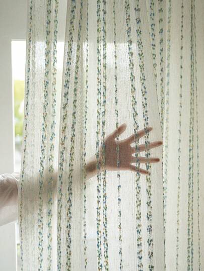 1 件亚麻现代亚麻纱窗帘 - 日式亚麻风格，杆袋设计，适用于客厅和卧室 - 透明滤光窗帘，客厅窗帘，卧室窗帘