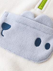 mini bala Kids Anti-Static Fleece Set Soft Warm Cute Cozy Fall Outfit - Lemon Green - View 7