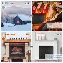 AIYYIPA 1PC AIYYIPA Magnetic Fireplace Cover - Fireplace Blanket For Block Cold Air Reduce Energy Costs, Fireplace Barrier For Pets/Insects/ Ashes, Windproof Winter Fireplace Screen, Home Heating Decoration, Pet Friendly