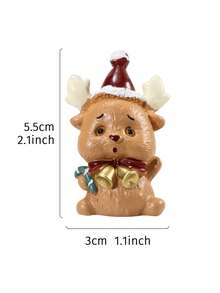 1 طقم ديكور عيد الميلاد - شجرة عيد الميلاد، بابا نويل، رجل الثلج، رنة، مصنوع من المواد الراتنجية، بطراز كرتوني، مناسب لمكتب، خزانة العرض، مطعم، مدفأة، طاولة الطعام وغيرها من مشاهد ديكور المنزل، ديكورات غرفة عيد الميلاد، ديكور الشتاء