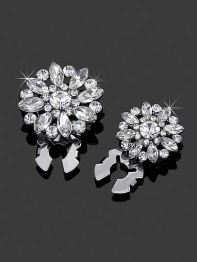 1/2/4 st strassknappskydd för kvinnor, kristallknappskydd, avtagbara knappskydd med klämma, kristallknappar för kläder, knapptryckningar med tång för kostym, smokingskjorta, silverfärg