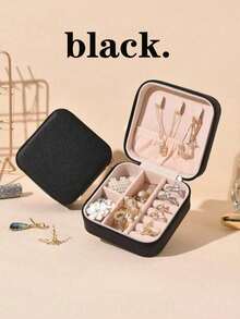 صندوق مجوهرات ذو طبقتين سعة كبيرة، صندوق تخزين مجوهرات محمول، صندوق مجوهرات للزينة، صندوق مجوهرات هدية من الجلد، حاوية عرض فاخرة للتخزين، صندوق مجوهرات متعدد الوظائف من جلد البولي يوريثان مع قفل لساعة، صندوق تخزين، صندوق تخزين خاتم وأقراط وقلادة، صندوق تخزين مجوهرات منزلي، صندوق منظم مجوهرات