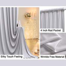 5ft X 7ft/8ft/10ft Wrinkle-Free Polyester Photography Backdrop Cloth, Suitable For Parties, Weddings, Birthdays And Other Occasions - Grey - View 3