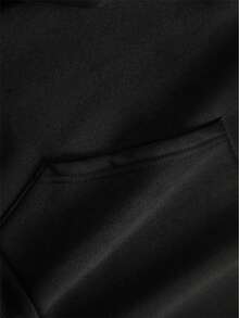 Sudadera con capucha de estampado de flor de cerezo para hombres Ling Moyun - Rosa vibrante con texto japonés y gráfico de Tokio, capucha con cordón ajustable, bolsillo canguro, diseño floral frontal/trasero, ajuste regular, ropa casual cómoda para el día a día - Negro - Ver 3