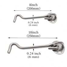 1 chiếc khóa cửa chuồng bằng thép không gỉ cao cấp 3/4/8 inch - Chốt cửa chịu lực, chốt cửa kiểu móc, khóa cửa trượt, thích hợp cho phòng ngủ, cửa sổ ngoài trời, tủ, phòng tắm - Bền, chống ăn mòn, dễ lắp đặt. - Nhiều màu - Xem 11