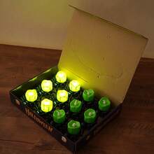 1/12 件万圣节蜘蛛无焰茶灯电池供电蜡烛灯 LED 电子发光蜘蛛背骷髅灯派对装饰道具夜灯鬼节装饰桌面气氛装饰品万圣节装饰房间装饰万圣节花园装饰礼物仙女节日装饰节日装饰 - 暖白色 - 查看 24