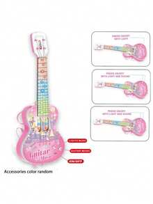 Children's Interactive Sensing Music Guitar Toy, With Lights And Music | Simulated Playing Fun | Christmas And New Year Children's Gift