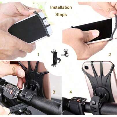 1 Pc  Multi Scene Mobile Phone Holder | Suitable For Bicycles, Baby Strollers, Motorcycles, Stable Clamping For Riding/Pushing Children's Phones, A Good Partner