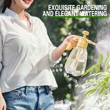 Large Pressure Watering Can, 1.5L Large Capacity Clear Water Bottle, Gardening Sprayer Pressure Pump Watering Can For Plants Flowers Cleaning - 彩色 - 查看 10