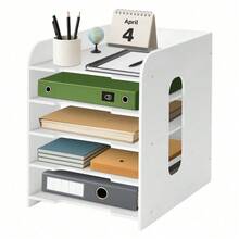 Shoze Office Paper Organizer For Desk Desktop File Holder Desk Letter Tray A4 Paper Holder Document Storage Rack For Home Office School - 5-Tier - View 1