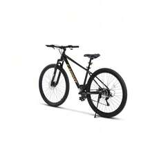 Bicicleta de montaña rígida de 29 pulgadas con recorrido de suspensión de 100 mm, cambios Tourney de 21 velocidades, cuadro de aluminio, frenos de disco mecánicos, bicicleta de trekking para adultos de 175 a 190 cm.