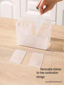 1 pièce Boîte de rangement pour épices amovible à 6 compartiments, grande capacité, pour réfrigérateur, armoire ou table, organisateur pratique