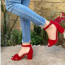 HERMOSAS ZAPATILLAS PERFECTAS PARA TODA OCASION, TAMAÑO DE TACON 6 CM, COMODAS Y DE MODA - Rojo - Ver 1