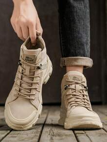 Giày thể thao thường ngày mới dành cho nam năm 2025, Giày bốt, Giày thể thao ngoài trời, Giày đi bộ đường dài, Khám phá, Xây dựng, Nông trại, Cao bồi, Đa năng - Màu Khaki - Xem 7
