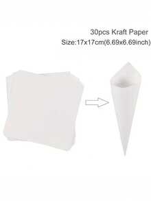 1 set de support et papiers de cônes de confettis en papier kraft blanc, boîte de cônes de confettis à 30 trous, support de cônes de confettis pour la décoration de mariage, de fête, emballage cadeau, sac, décoration d'anniversaire, décoration de baby shower, décoration de table, décoration de la maison, décoration de chambre, cadeaux d'anniversaire, faveurs de fête, décoration extérieure - Blanc - Voir 6