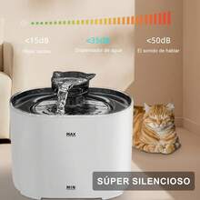 Bebedero para Gato con Luz LED, 74oz/2.2 L Fuente de Agua para Gatos, Fuente para Mascotas con Bomba Ultra Silenciosa, Dispensador con Filtros de Agua para Gatos, Perros y Mascotas, Sin BPA - 1 - Ver 4