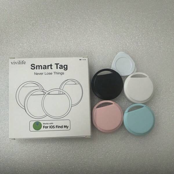 RSH AirTags - Conjunto de 4 Localizadores de Chaves Inteligentes, Compatível com o Aplicativo Find My (Somente para Sistemas Apple, Não Compatível com Android), Mini Etiqueta Inteligente para Evitar a Perda de Chaves, Mochilas e Malas (Não Compatível com Android).