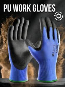 Ultra-Thin PU Coated Work Gloves - Anti-Slip Grip, Breathable Knit Wrist, Anti-Static, Comfortable, Suitable For Gardening, Woodworking And Warehouse Tasks