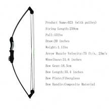 1set Outdoor Hunting Archery Bow And Arrow Set, Special Bow And Arrow Set For Archery Practice And Competition, Suitable For Outdoor Shooting Entertainment And Hunting Games, And Is A Party Gift For Outdoor Archery Enthusiasts - Black - View 3