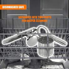 Stainless Steel Potato Ricer Masher – Fruit Press, Vegetable Crusher, Baby Food Masher & Puree Maker For Smooth Mash – Dishwasher  Kitchen Accessories, Easy Gadgets & Tools For Cooking - Default - View 5