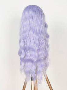 26 Inch Fantasy Purple Hair Roots, Synthetic Heat-Resistant Fiber Wig, 4*1 U-Shaped Front Lace Long Wig, Women's Middle-Parted Wavy Curly Wig, Suitable For Daily Party Use