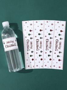 10/24Pcs Merry Christmas Water Bottle Stickers,Christmas Ball Water Bottle Packaging Label Stickers, Waterproof Stickers For Christmas Party Bottle Wrap Gift Stickers,Christmas Party Decor,Bottles Envelopes Gifts Tags Crafts,Christmas Decor,Festive Birthday Party Decoration Supplies,Christmas Gift,Party Favor
