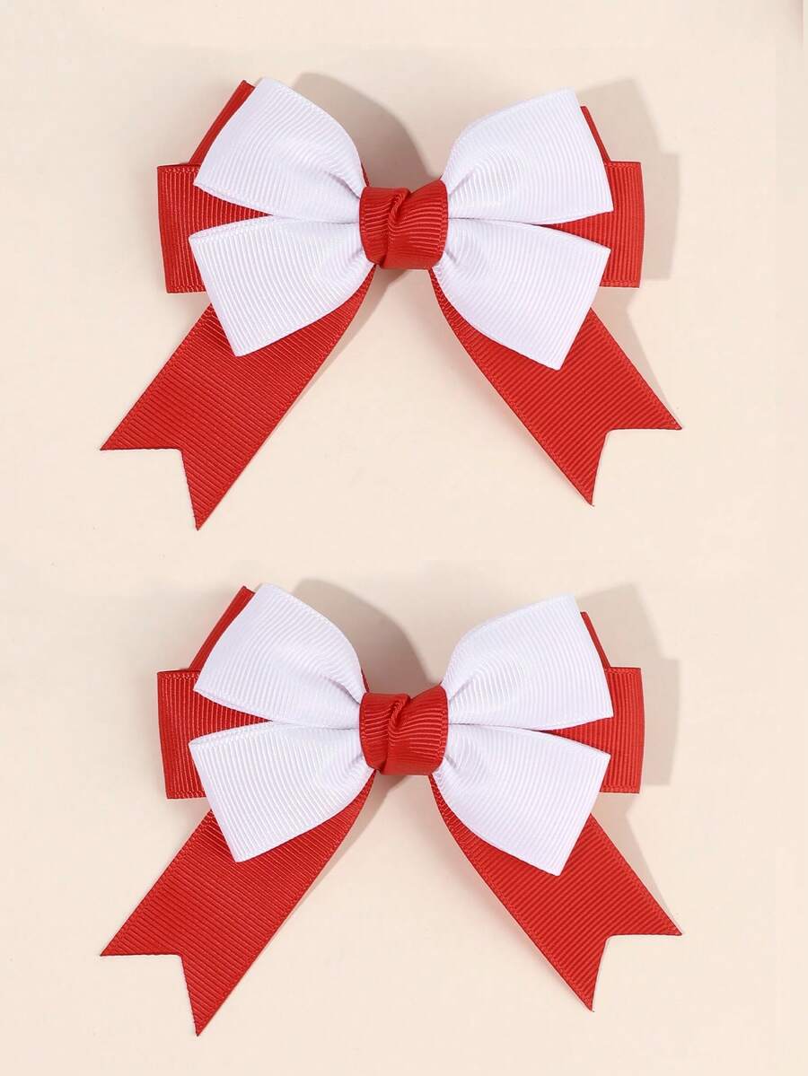 2pcs/Set Back To School Hair Clips For Girls, Suitable For Holiday Parties, Graduation Season, Navy Blue Hair Clips, Suitable For First Day Of School, Classroom, Students, Girls Hair Accessories - Multicolor - View 1