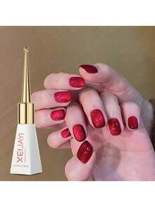 XEIJAYI 1瓶10ml 野莓水晶磁力貓眼鏡面指甲粉,變色金屬指甲藝術閃粉,適用於凝膠指甲diy家庭美甲沙龍 - 玫紅色 - 查看 7