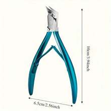 Razor Sharp Stainless Steel Cuticle Nippers - Professional Hypoallergenic Precision Nail Care Tool For Easy Exfoliation And Trimming Of Hangnails And Dead Skin - Blue - View 4