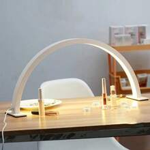 1 قطعة مصباح أظافر نصف قمري حديث بطول 53 سم (20.54 بوصة) بحجم كبير، مصنوع من معدن بتشطيب لامع، يعمل بالطاقة عبر منفذ USB، بأزرار تحكم، متعدد الاستخدامات للاستخدام المنزلي والاحترافي، بدون بطارية مطلوبة