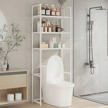 1pc Freestanding Laundry Rack, 2-3 Tier Minimalist Bathroom Toilet Storage Rack, Easy Assembly, Space Saving, Bathroom Decor Accessory - Multicolor - View 10