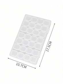 1pc/2pcs 28/56 Compartment Nail Art Jewelry Organizer Box, Plastic Transparent PP Storage Box For Small Parts Desktop Organization - White - View 7