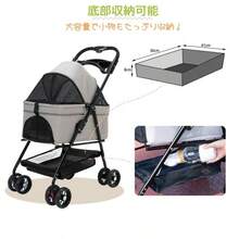 Multi-Dog Pet Cart For Small And Medium-Sized Dogs, 2-Way Detachable, Compact, Foldable, Ultra-Lightweight, Stylish, Foldable Dog Cart, Dog Stroller, Facing-Facing, Detachable Dog Cart, Pet Buggy, Dog Cart, Multi-Functional, Nimble Ride, For Walking, Puppies, Cats, Dogs, Rabbits, And Other Small Animals - Black - View 10