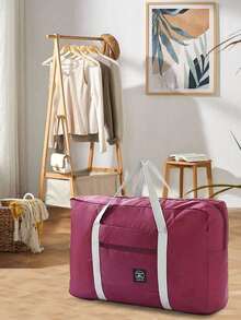 1个可折叠旅行包，大容量便携行李包，健身包，收纳袋，防水洗衣袋，化妆包，适合户外、旅行、通勤、居家收纳 - 彩色 - 查看 3