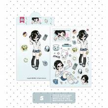1PC可爱少女角色贴纸千年少女手账原创卡手机动漫动画 - 彩色 - 查看 13