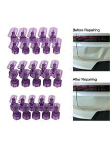 10Pcs Glue Tabs Dent Removal Tools Pdr Car Dent Repair Car Dent Removal Tool - Purple - View 1