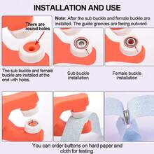 Metal Snaps Buttons With Fastener Pliers Tool Kit, New Snap Fasteners Kit With Pliers Five Claw Buckle Set, Press Studs Kit With Hand Pressure Pliers Tool For DIY Crafts, Clothes, Hats, Sewing ( 9.5mm) - Multicolor - View 4