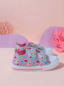 GENGASUN 1 szt. Dziewczęce, okrągłe, niskie, codzienne buty z nadrukiem w kreskówkowe wzory na wiosnę/jesień