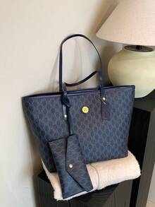 Dedoo 1个高品质手提包，2024新款时尚百搭奢华托特包/单肩包，大容量办公单肩包，适合作为礼物送给女朋友，也适合购物、约会、旅行、休闲、工作等各种场合，吸睛女士工作包 - 彩色 - 查看 10